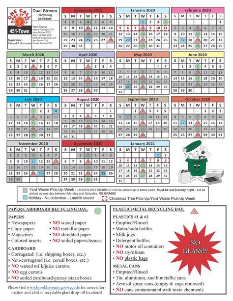 Brookhaven Garbage Calendar 2022
